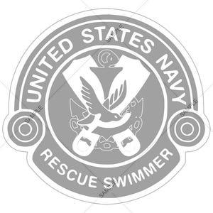 Navy Rescue Swimmer Seal Logo Vector SVG PNG voor gravure en ontwerp