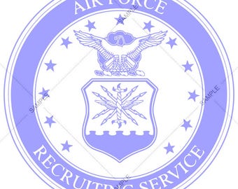 Air force Recruiting Service Seal Logo Vector SVG PNG for Engraving and Design