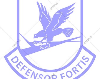 Air force Defensor Fortis Logo Vector SVG PNG for Engraving and Design