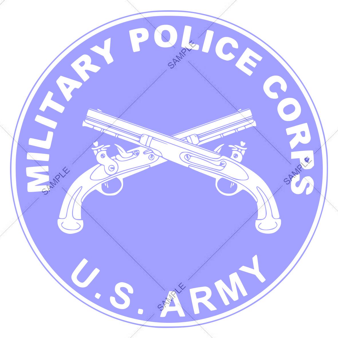 Army Military Police Badge Sticker Decal – 5-Star – Car/Truck/Laptop