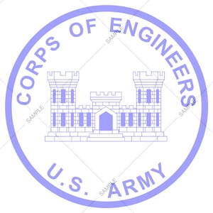 Army Corps of Engineers Logo Vector SVG PNG for Engraving and Design