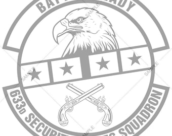 Air Force 633d Security Forces Squadron Logo SVG PNG (Digital Download)
