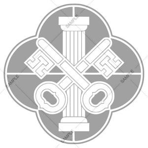 Logotipo del Batallón de Policía Militar 93.º del Ejército, vector SVG PNG para grabado y diseño