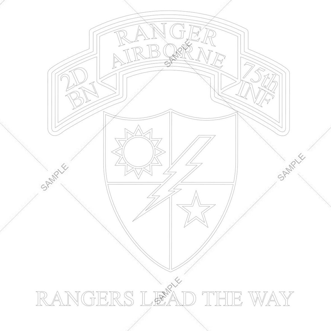 Army 2D Battalion 75th Infantry Ranger Airborne Logo Vector SVG PNG for ...