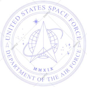Space Force Seal Logo Vector SVG PNG voor gravure en ontwerp