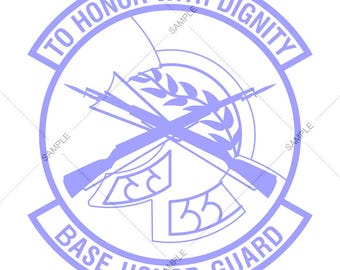 Air force USAF Base Honor Guard Logo Vector SVG PNG for Engraving and Design