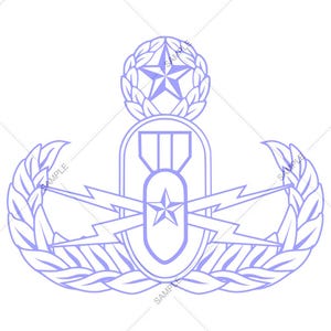 Insignia maestra EOD, logotipo vectorial SVG PNG para grabado y diseño