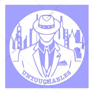 9th Marine Corps District The Untouchables Silhouette logo Logo Vector SVG PNG for Engraving and Design