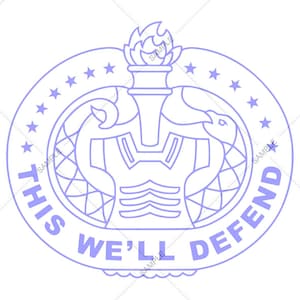 Army Drill Instructor Badge Logo Vector SVG PNG for Engraving and Design