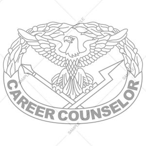Army Career Counselor Badge Insignia Logo Vector SVG PNG for Engraving and Design