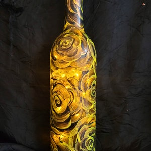 Hand Painted Bottle Lamp