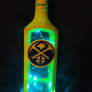 Hand Painted Bottle Lamp