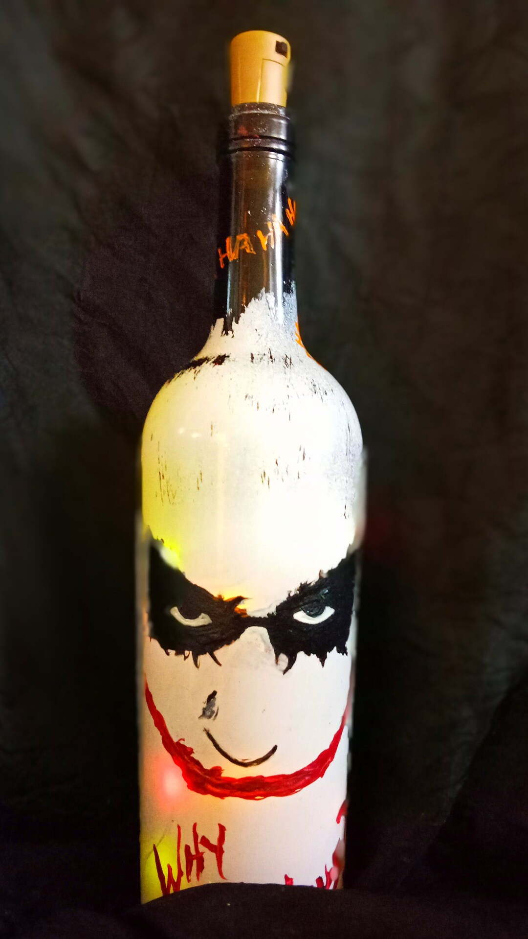 Hand Painted Bottle Lamp Etsy