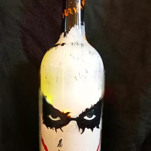 Hand Painted Bottle Lamp