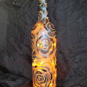 Hand Painted Bottle Lamp