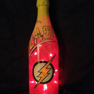 Hand Painted Bottle Lamp