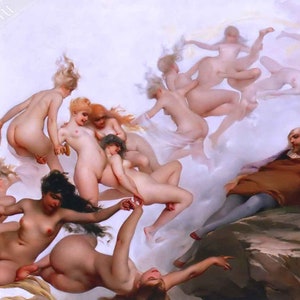Póster de El sueño de Fausto, póster de Luis Ricardo Falero, Impresión del sueño de Fausto, Envío nacional a Reino Unido, UE y EE. UU.