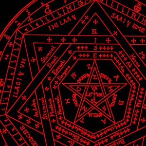 Occult Poster Sigillum Dei Red on Black Poster Doctor John - Etsy