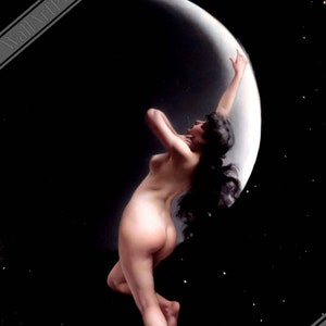 Moon Nymph Poster - Naked Magic Moon Nymph Luis Ricardo Falero Poster Uk, Eu Usa Domestic Shipping