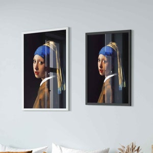 Girl With A Pearl Earring Framed Poster, Vintage Masterpiece - Girl With A Pearl Earring Framed Print - Reproduction