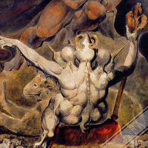 Poster di William Blake, Il numero della bestia è 666, Poster della fine dei tempi nel Regno Unito, spedizione nazionale UE-USA