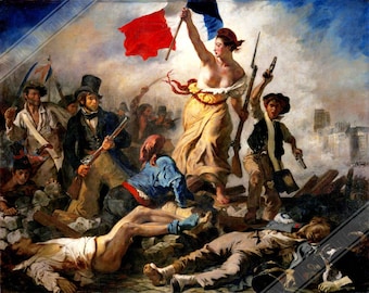 Liberty Leading The People Poster, Eugène Delacroix - Liberty Leading The People Print UK, EU USA Domestic Shipping