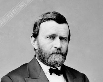 Ulysses S Grant Poster, 18th President Of Usa, Vintage Photo Portrait - Ulysses S Grant Print UK, EU USA Domestic Shipping