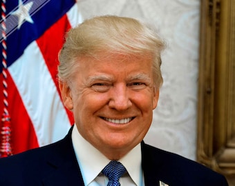 5x7 ドナルド・トランプ大統領 公式写真 ポートレート 笑顔の写真