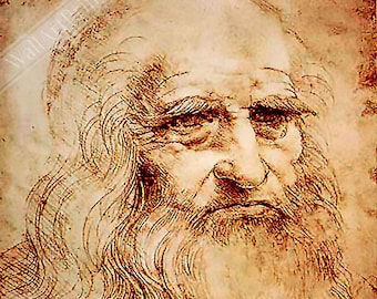 Póster de Leonardo Da Vinci, Autorretrato - Impresión icónica de Leonardo Da Vinci - Genio histórico. Envíos nacionales a Reino Unido, UE y EE. UU.