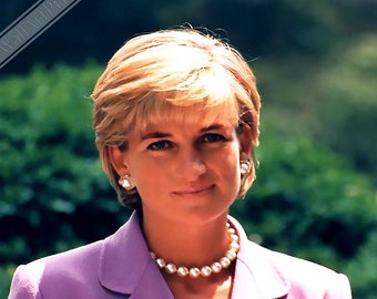 Princess Diana Portrait Poster: Vintage Style Print