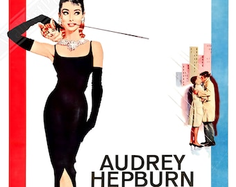 印刷可能な「ティファニーで朝食を」1961年ヴィンテージポスター