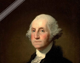 Póster con el retrato de George Washington: arte vintage de los Padres Fundadores