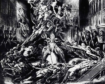 Witches Sabbath Poster - Louis Boulanger - The Round Of The Sabbath - Witches Sabbath UK, EU USA Domestic Shipping