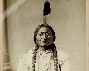 Sitting Bull Poster, Sioux War Chief, Holy Man, Vintage Photo Sitting Bull Print, Legend Of The Wild West UK, EU USA Domestic Shipping