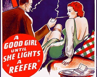 Póster de propaganda de marihuana de Devils Harvest, impresión de película vintage