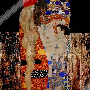 Gustav Klimt Poster, 3 Ages Of Women Gustav Klimt Print 1905 UK, EU USA Domestic Shipping