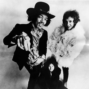 Jimi Hendrix Poster, Jimi Hendrix Experience 1968, Vintage Photo Portrait - Jimi Hendrix Print UK, EU USA Domestic Shipping