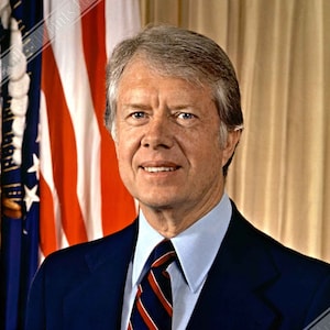 Poster di Jimmy Carter, 39° Presidente degli Stati Uniti, Ritratto fotografico d'epoca - Stampa di Jimmy Carter, Regno Unito, UE, USA, spedizione nazionale