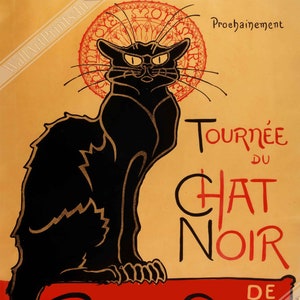 Stampa Le Chat Noir - Tournee Du Chat Noir - Poster del gatto Le Chat Noir - Rodolp[He Salis 1896 Regno Unito, spedizione nazionale USA UE