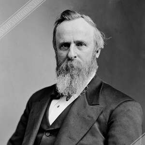 Rutherford Hayes Poster, 19th President Of Usa, Vintage Photo Portrait - Rutherford Hayes Print UK, EU USA Domestic Shipping