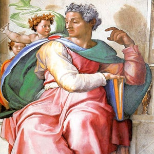 Prophet Isaiah Poster, Michelangelo Poster Art - Prophet Isaiah Print UK, EU USA Domestic Shipping