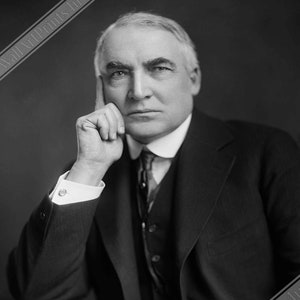 Warren Harding Poster, 29th President Of These United States, Vintage Photo Portrait - Warren Harding Print UK, EU USA Domestic Shipping