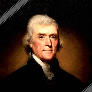 Thomas Jefferson Poster, 3rd President Of Usa, Vintage Portrait - Thomas Jefferson Print UK, EU USA Domestic Shipping