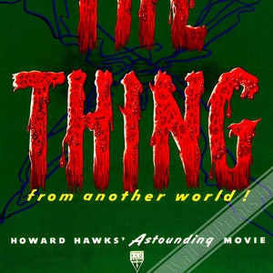 The Thing Poster, Vintage Horror Movie Poster 1950 UK, EU USA Domestic Shipping