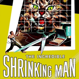 Incredible Shrinking Man Poster, Vintage Movie Poster 1957 Poster Film Art UK, EU USA Domestic Shipping