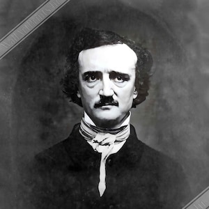 Edgar Allan Poe Poster, The Raven, American Poet Writer - Edgar Allan Poe Print - Tales Of Mystery And Macabre UK, EU USA Domestic Shipping