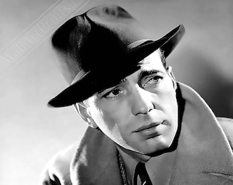 Humphrey Bogart Poster, Here's Looking At You Kid, Vintage Photo, Humphrey Bogart Print, Silver Screen Star UK, EU USA Domestic Shipping