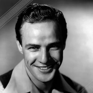 Marlon Brando Poster, Mr Mumbles, Vintage Photo - Iconic Marlon Brando Print - Hollywood Silver Screen Star UK, EU USA Domestic Shipping