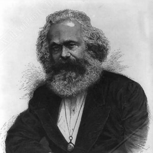 Karl Marx Poster, Socialist Revolutionary, Vintage Photo - Iconic Karl Marx Print - Marxist Politics Philosophy UK, EU USA Domestic Shipping