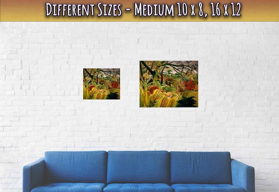 アンリ・ルソー：熱帯嵐の中の虎 アートプリント 1891 - Etsy 日本